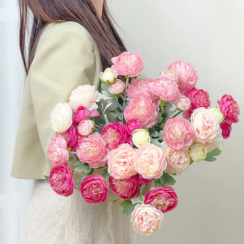 Home Decor Garland - Peony Bouquet — 20 Stems (≈60