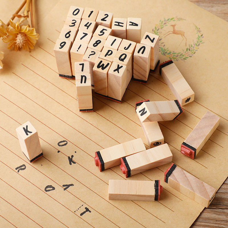 Wooden Letter Sign - Single Optional Basic Diary Set Typewriter