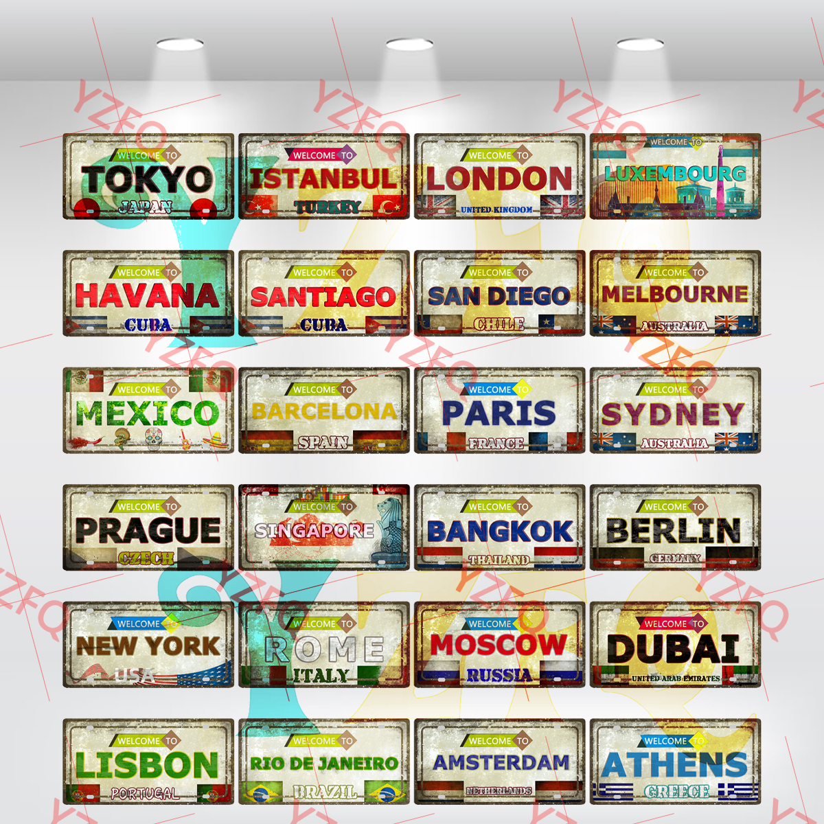 Home Decor Dubai - 【YZFQ 】Mexico Amsterdam Havana Dubai Nostalgic