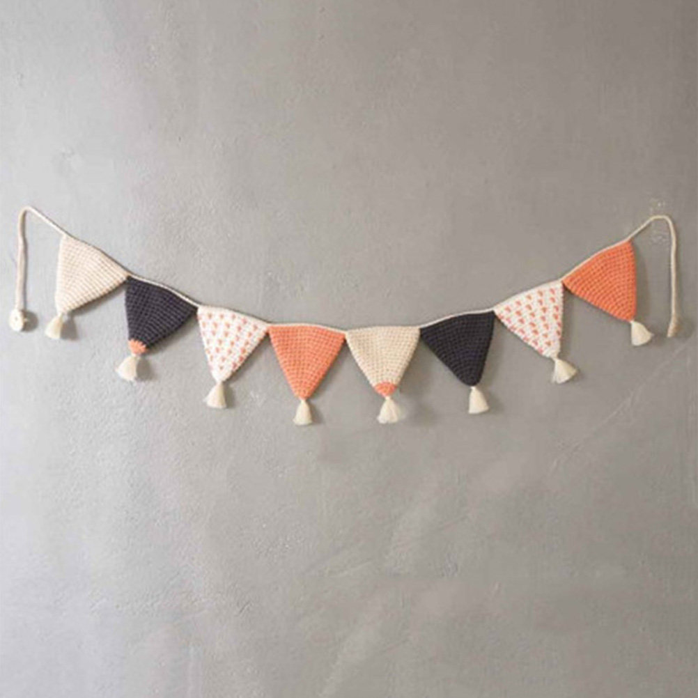 Home Decor Garland - Cotton Triangle Pennant Banner Garland Handmade