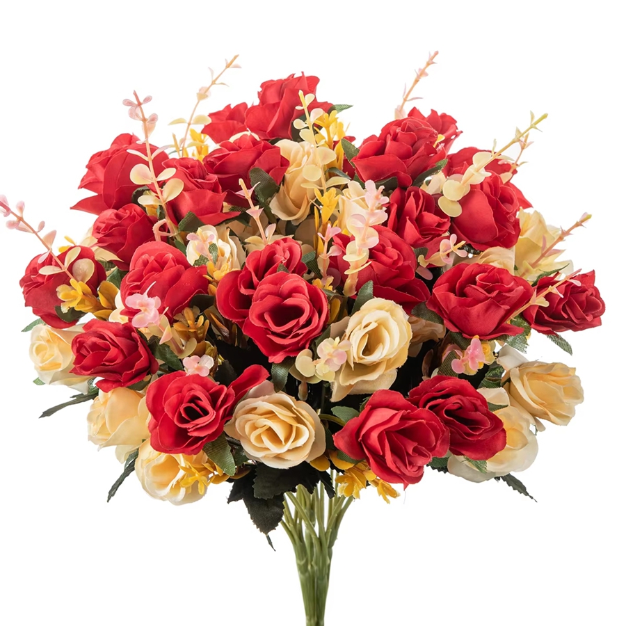 Home Decor Garland - Artificial Flowers Silk Rose Wedding Home