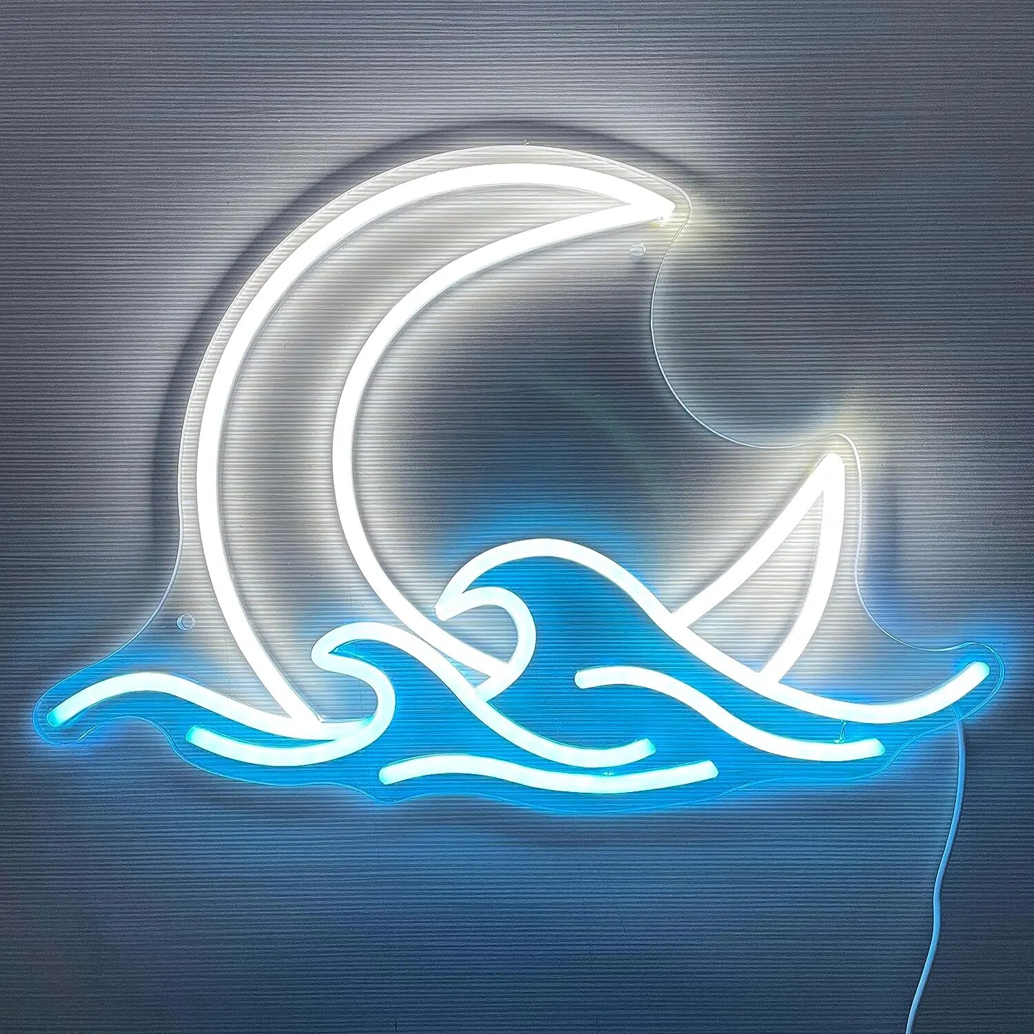 Neon Sign Led Custom - Neon Sign Moon over Sea Neon