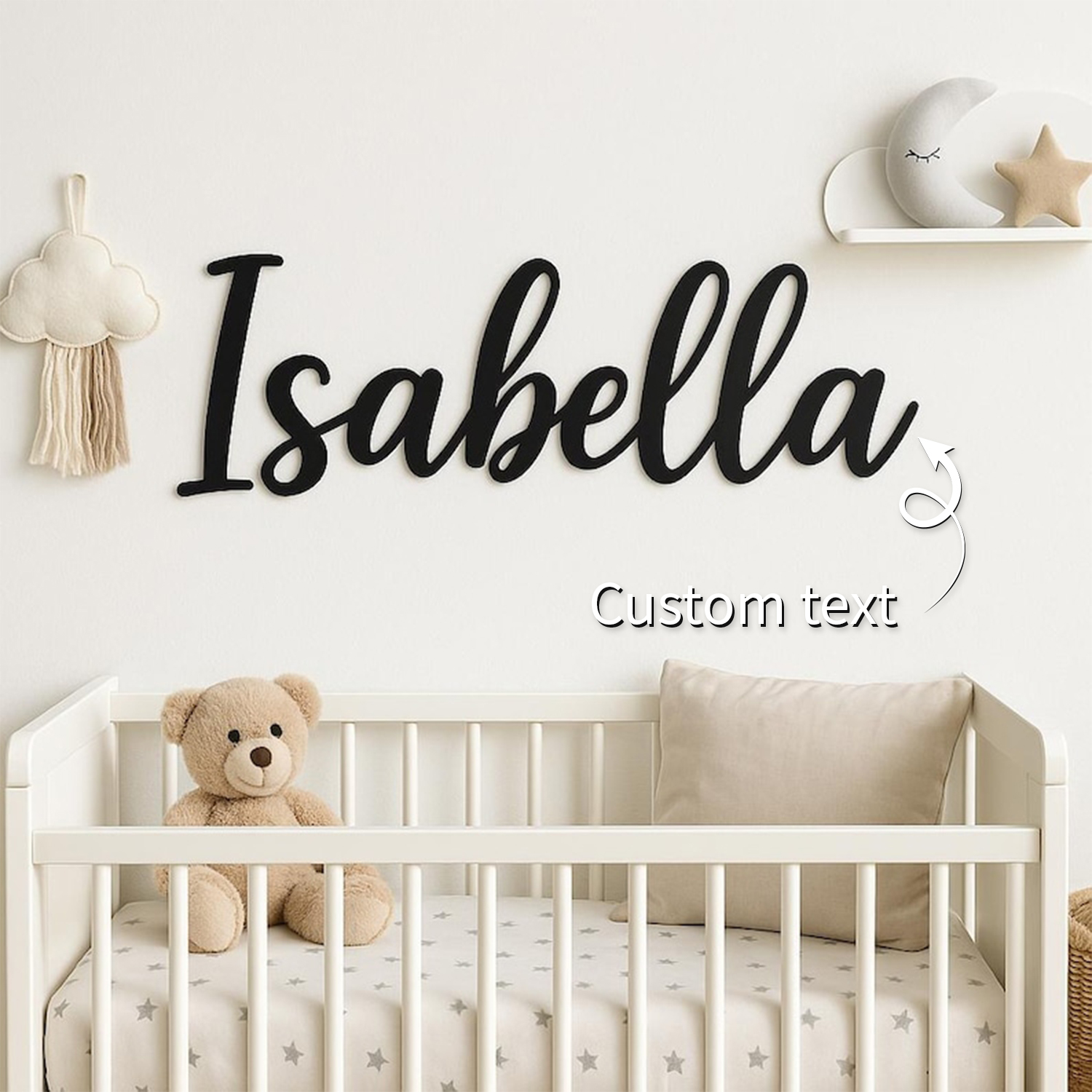 Wooden Letter Sign - 1pc Personalized Wooden Name Sign,Custom Content,Home