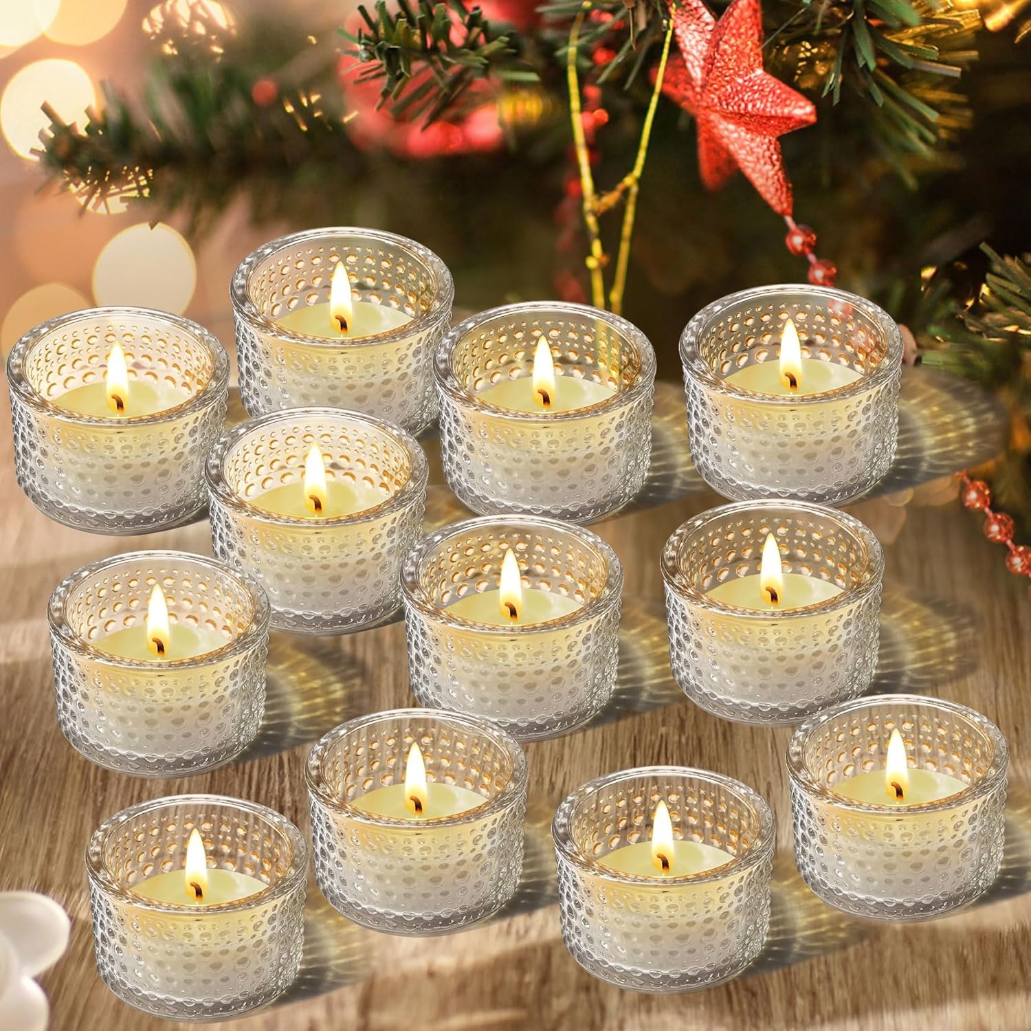 Home Decor Glass - Clear Tealight Candle Holders Set of