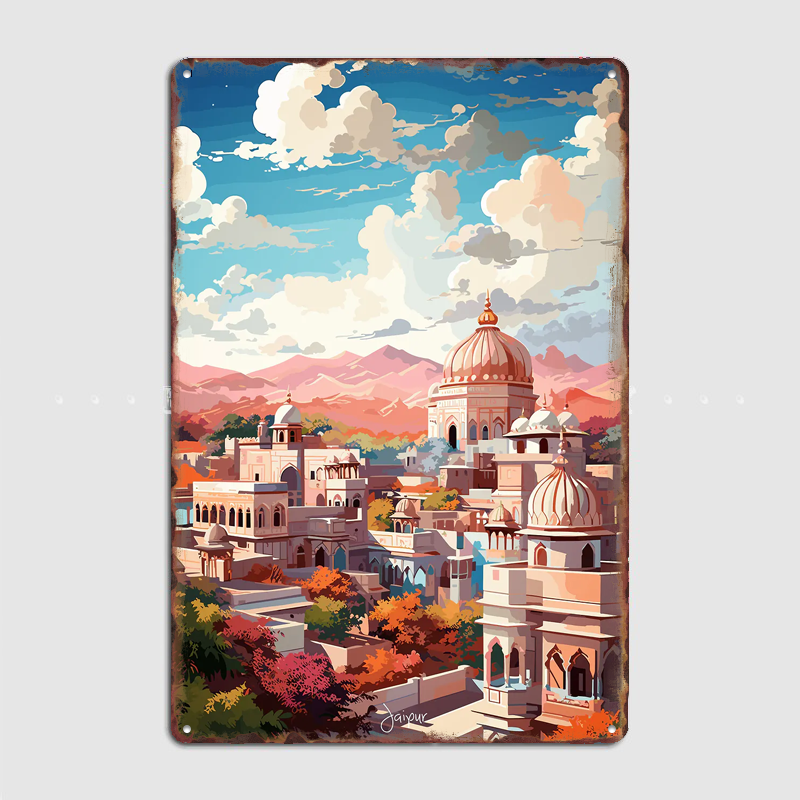 Home Decor Jaipur - JAIPUR Oil Painting Travel Scenic Spot
