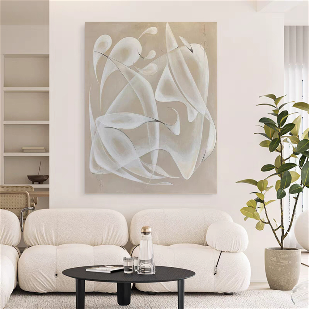Home Decor Color Palettes - Blue Flower Palette Knife Hand Painted