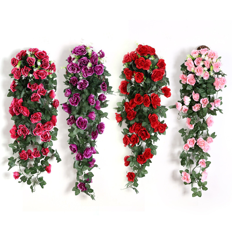 Victory Home Decor - Artificial Hanging Flowers Fake Rose Vine