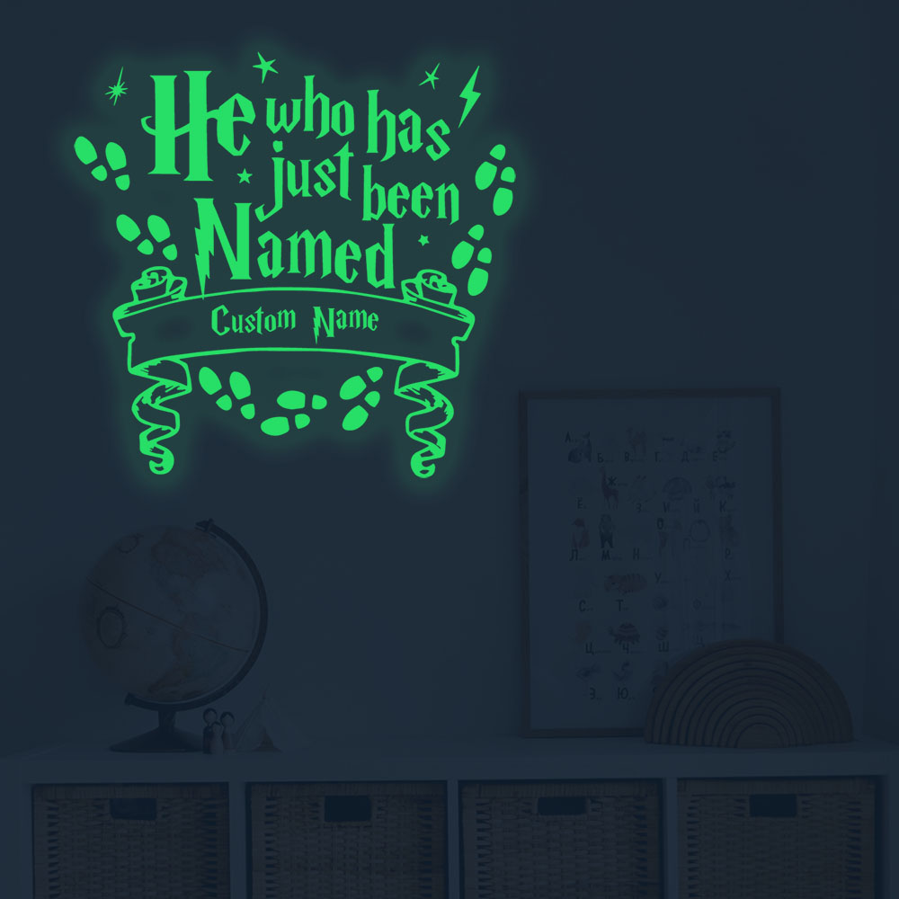 Home Decor Wall Stickers - 1pc Cartoon Magic pattern Custom Name