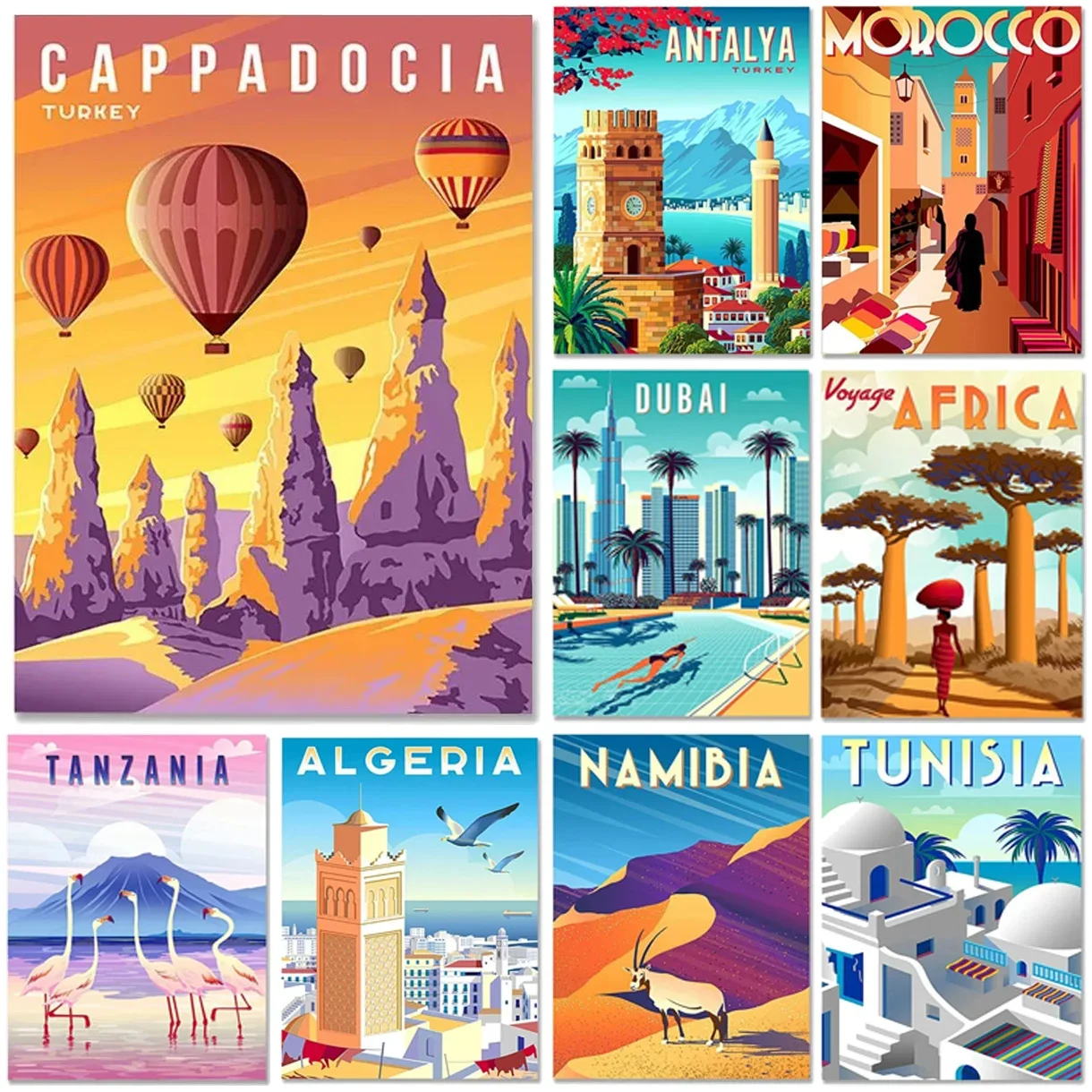 Home Decor Dubai - Metal Tin Signs Cappadocia Dubai Wall