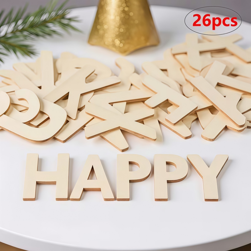 26pcs Designable Wood Letters  – обзор и цена Wooden Letter Sign