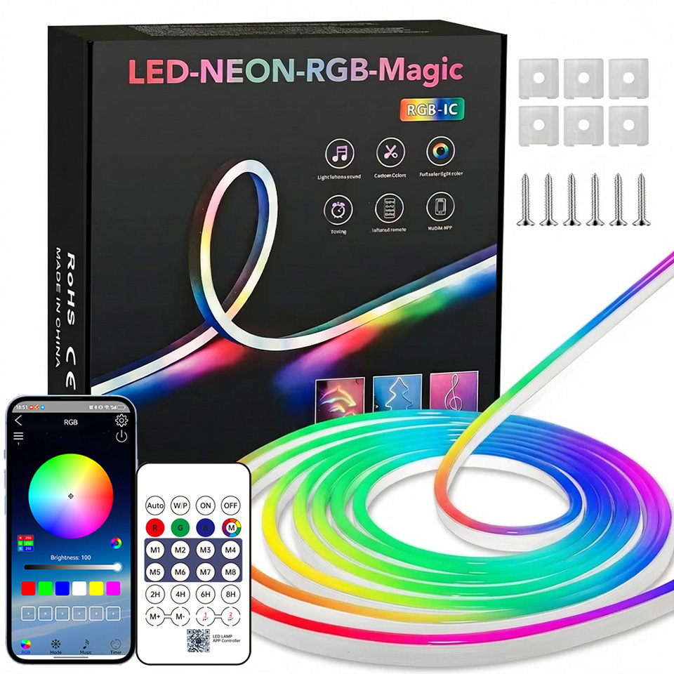 Bluetooth RGB Neon LED Strip 1 – обзор и цена Home Decor Free App