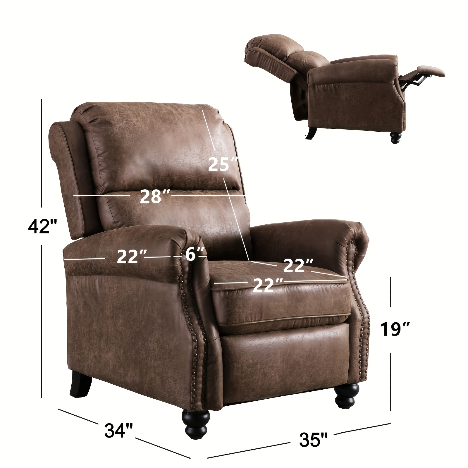 Pushback Recliner Chair Faux L – обзор и цена Home Decor Vietnam