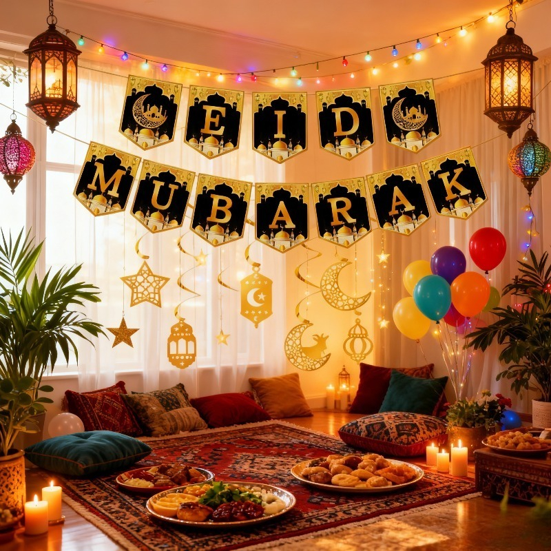 2026 Eid Mubarak Paper Garland – обзор и цена Home Decor Garland