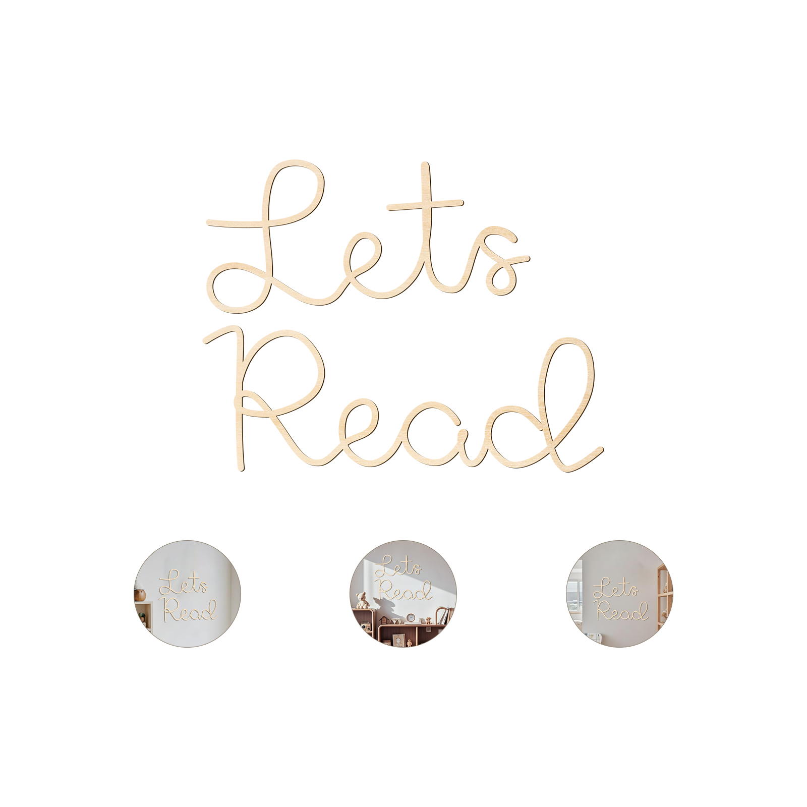 Let's Read Wooden Wall Sign -  – обзор и цена Wooden Letter Sign