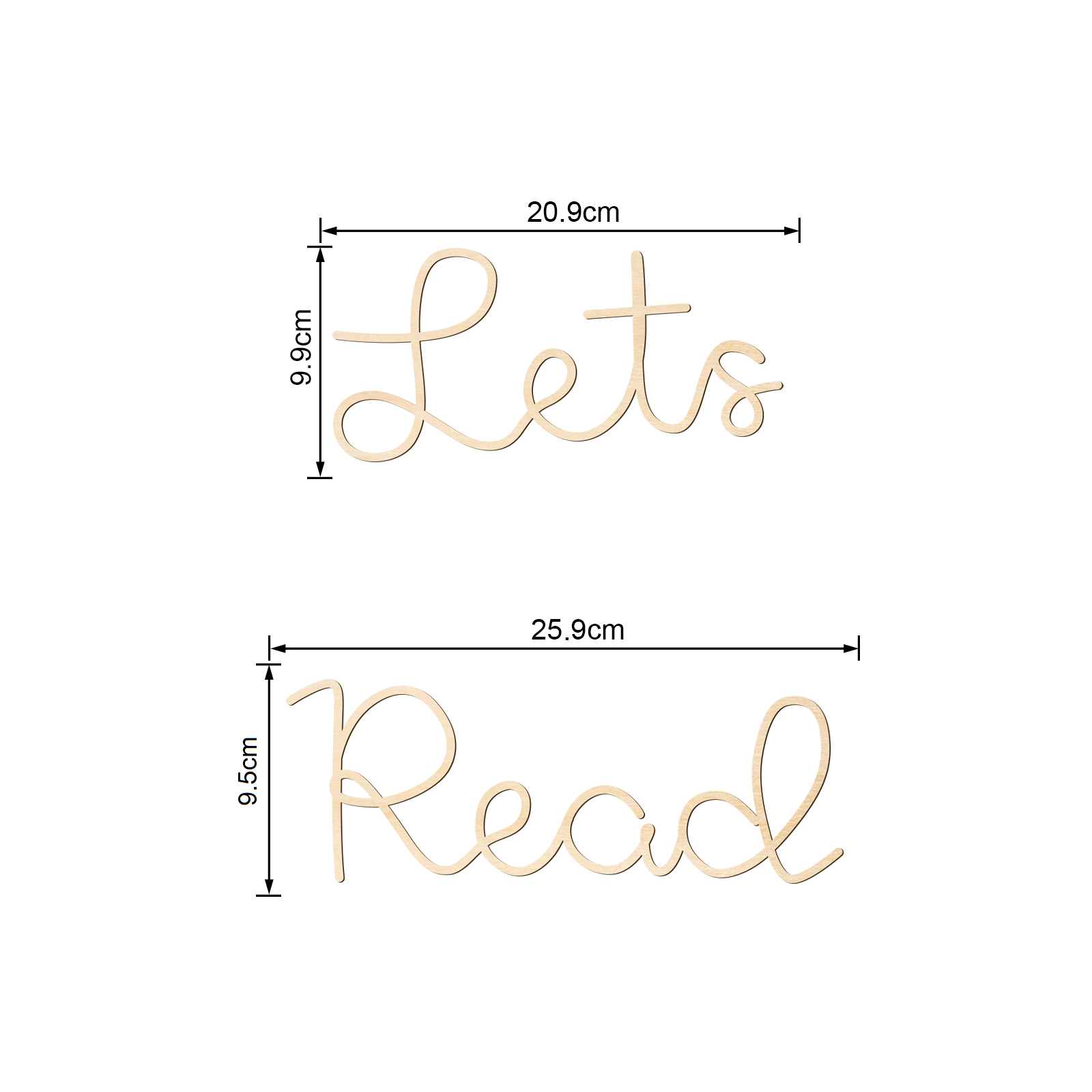 Let's Read Wooden Wall Sign -  – обзор и цена Wooden Letter Sign
