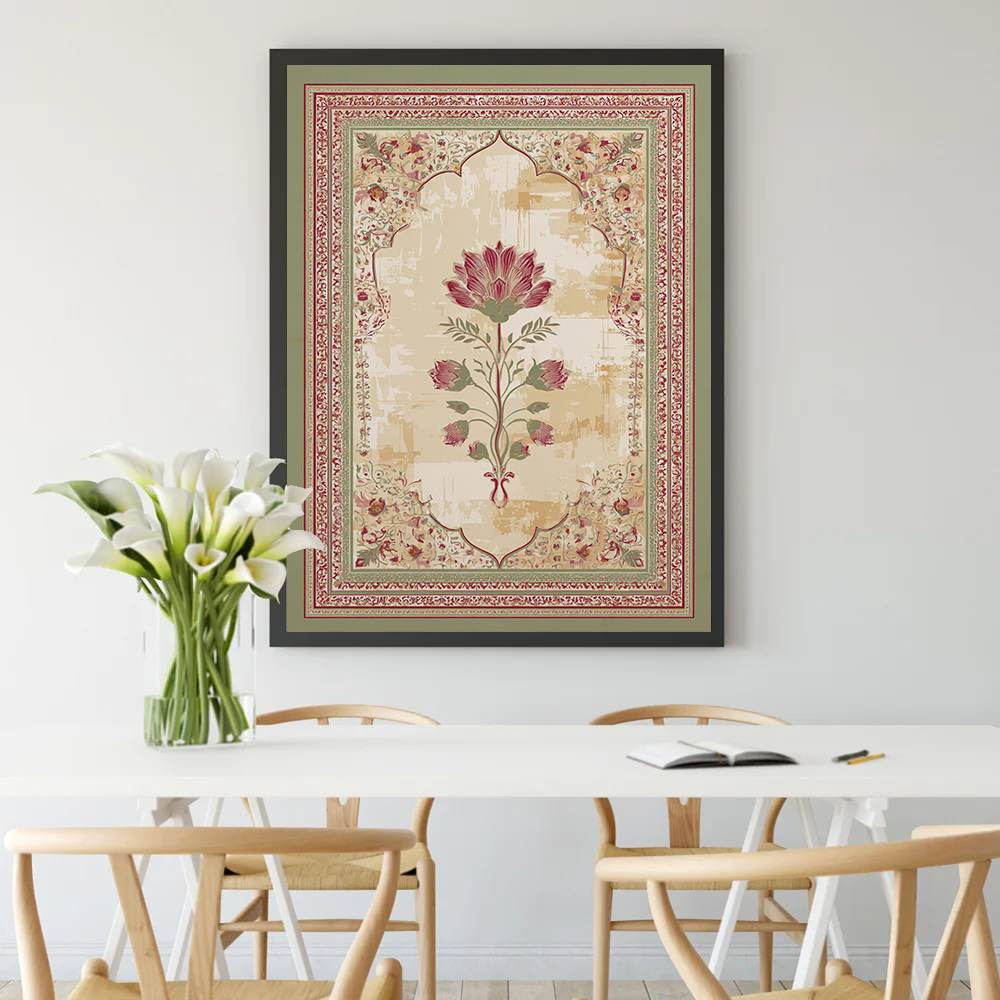Mughal Floral Arch Canvas Prin – обзор и цена Home Decor Jaipur
