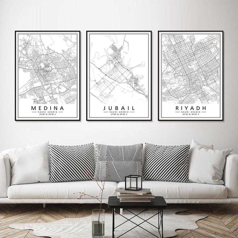 Saudi Arabia City Map Dammam M – обзор и цена Home Decor Dubai