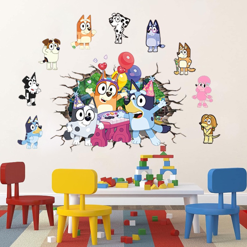 Hot New Cute Cartoon Blueys Ro – обзор и цена Home Decor Wall Stickers