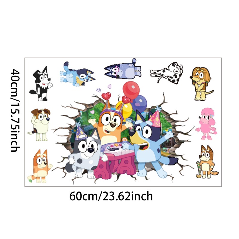 Hot New Cute Cartoon Blueys Ro – обзор и цена Home Decor Wall Stickers