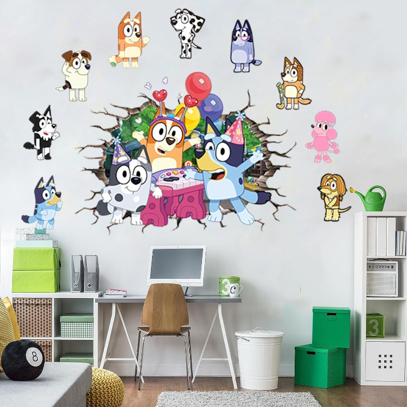 Hot New Cute Cartoon Blueys Ro – обзор и цена Home Decor Wall Stickers
