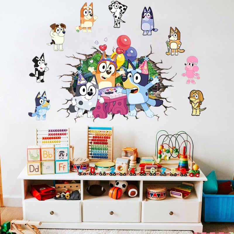 Hot New Cute Cartoon Blueys Ro – обзор и цена Home Decor Wall Stickers