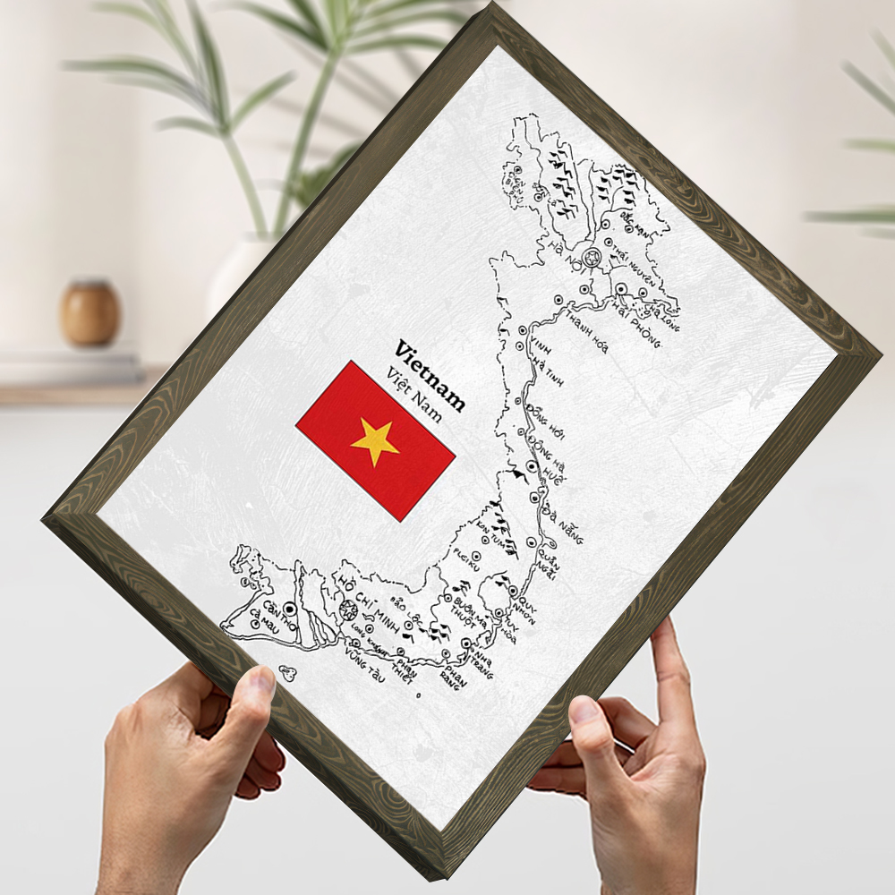 Handdrawn Vietnam Map Prints P – обзор и цена Home Decor Vietnam