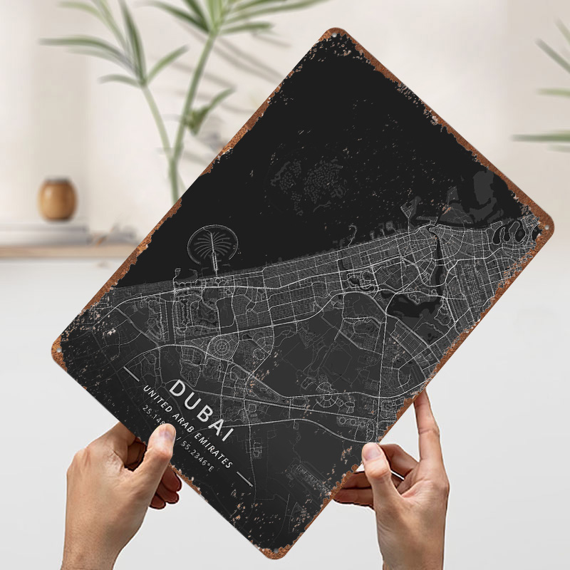 Dubai UAE Tin Sign Wall Art Po – обзор и цена Home Decor Uae