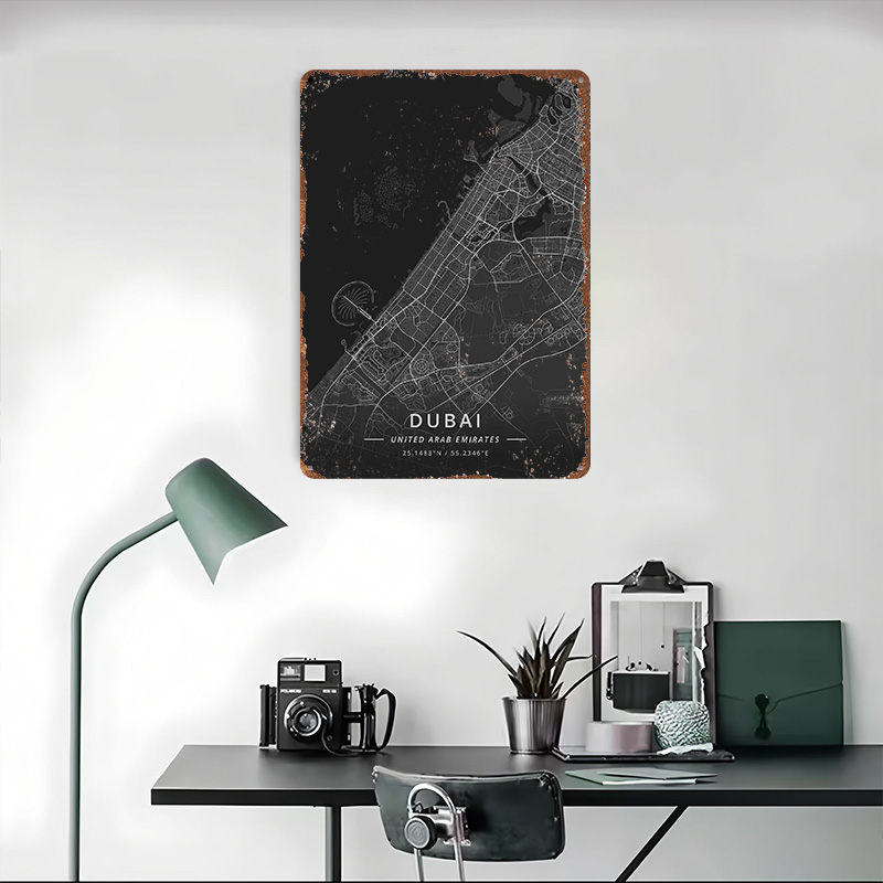 Dubai UAE Tin Sign Wall Art Po – обзор и цена Home Decor Uae