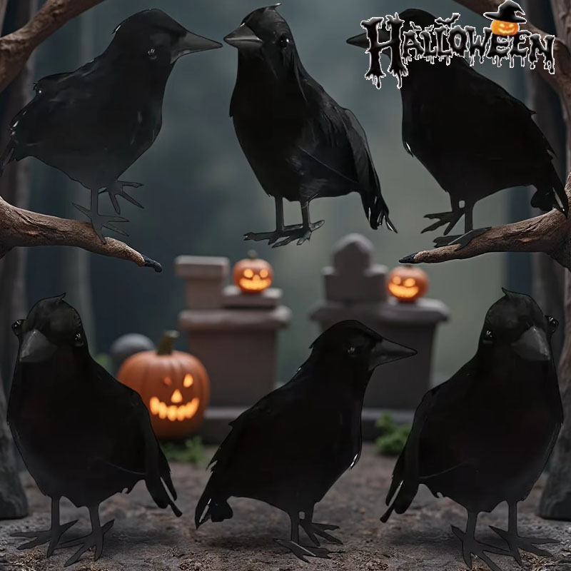 1PC Lifelike Black Crow Decor  – обзор и цена Home Decor In