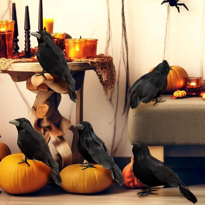1PC Lifelike Black Crow Decor  – обзор и цена Home Decor In