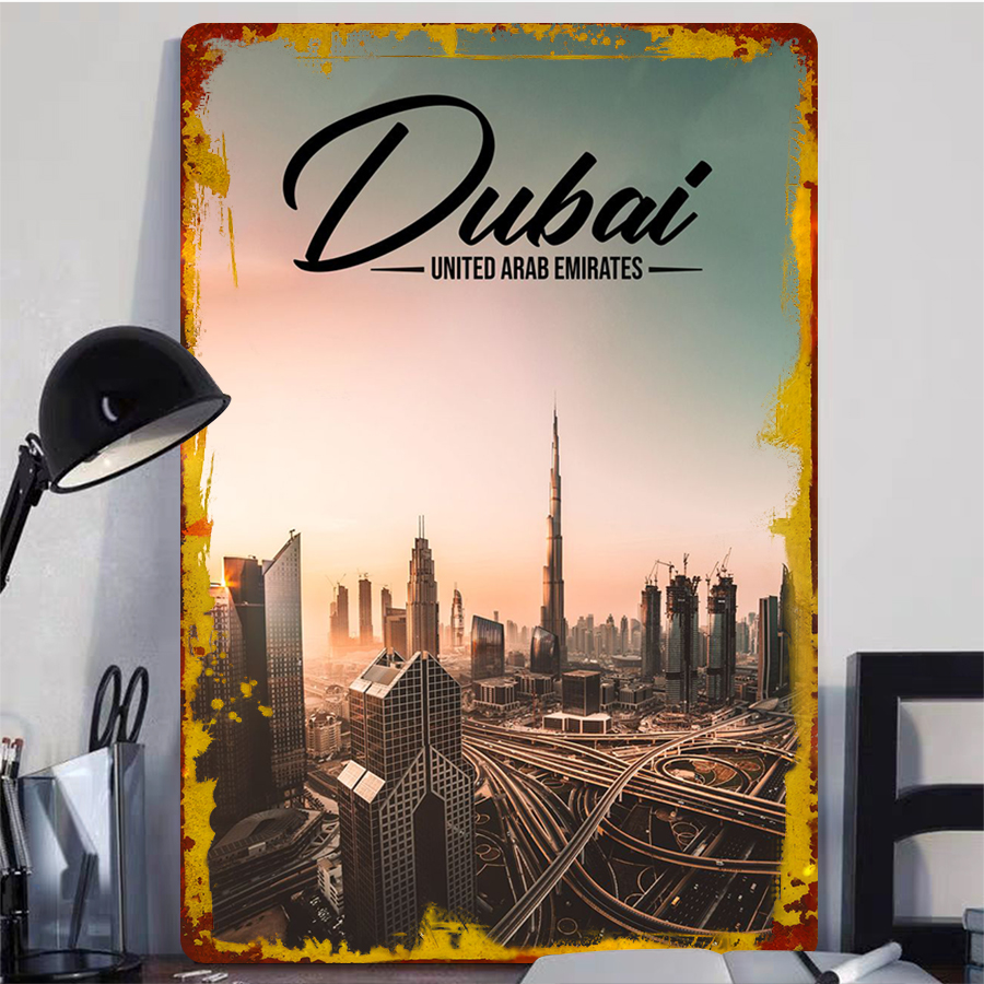 Dubai Cityscape Metal Wall Art – обзор и цена Home Decor Uae