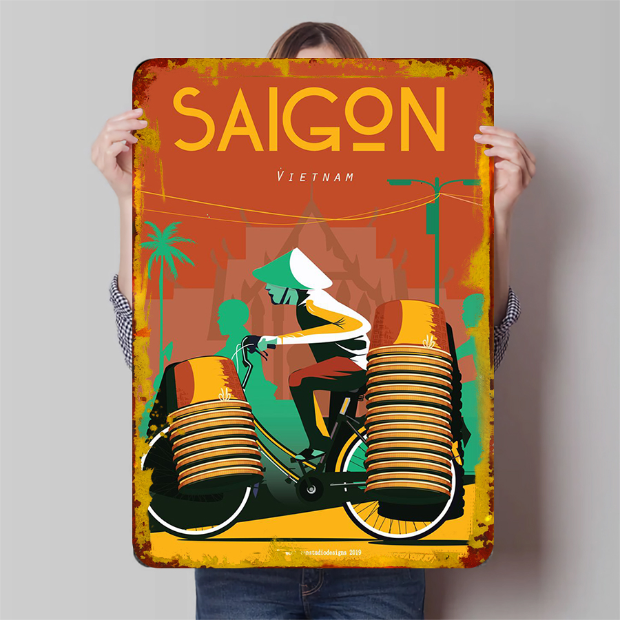 Saigon Vietnam Bicycle Vendor  – обзор и цена Home Decor Vietnam