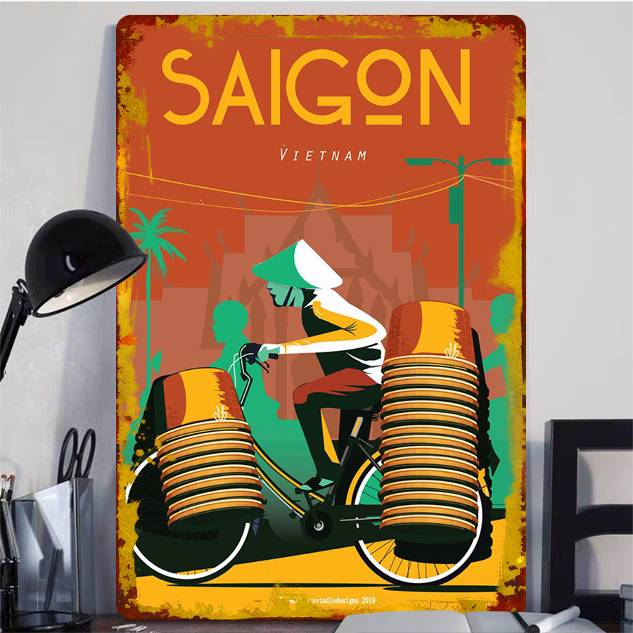 Saigon Vietnam Bicycle Vendor  – обзор и цена Home Decor Vietnam