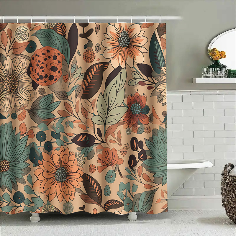 Modern Floral Shower Curtain R – обзор и цена Home Decor Color Palettes