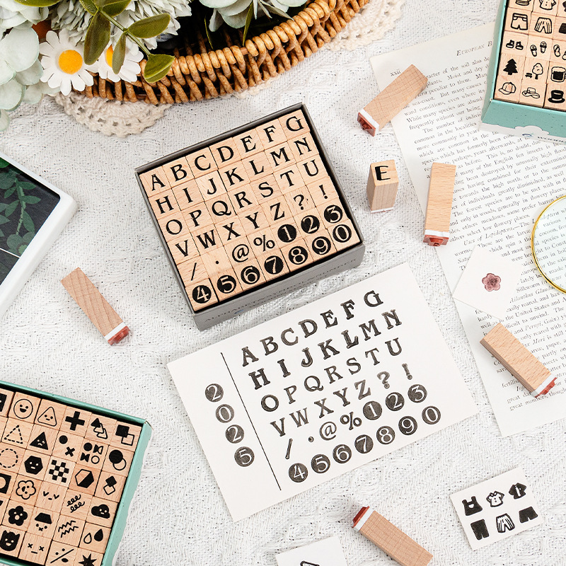 42 Wooden Seals with Numbers,  – обзор и цена Wooden Letter Sign