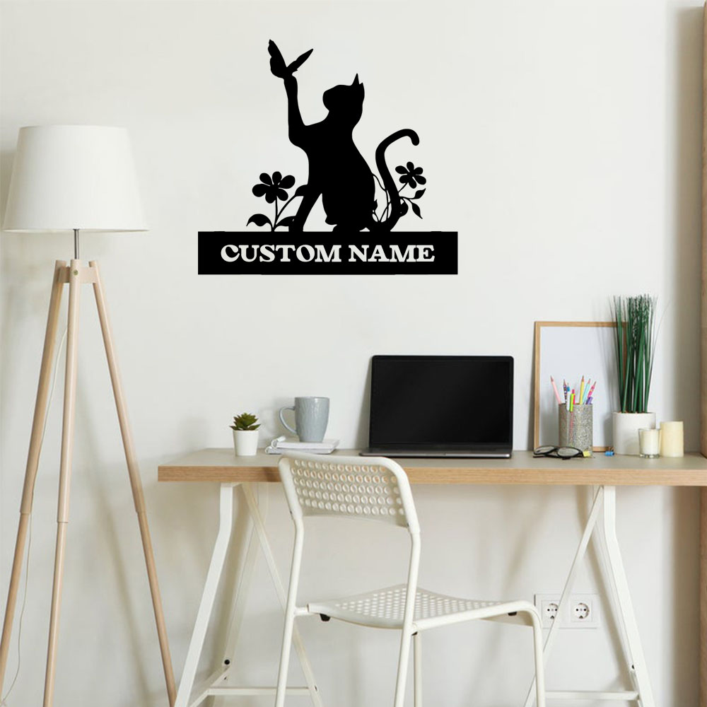 1PC Creative Cat Customized Te – обзор и цена Home Decor Wall Stickers