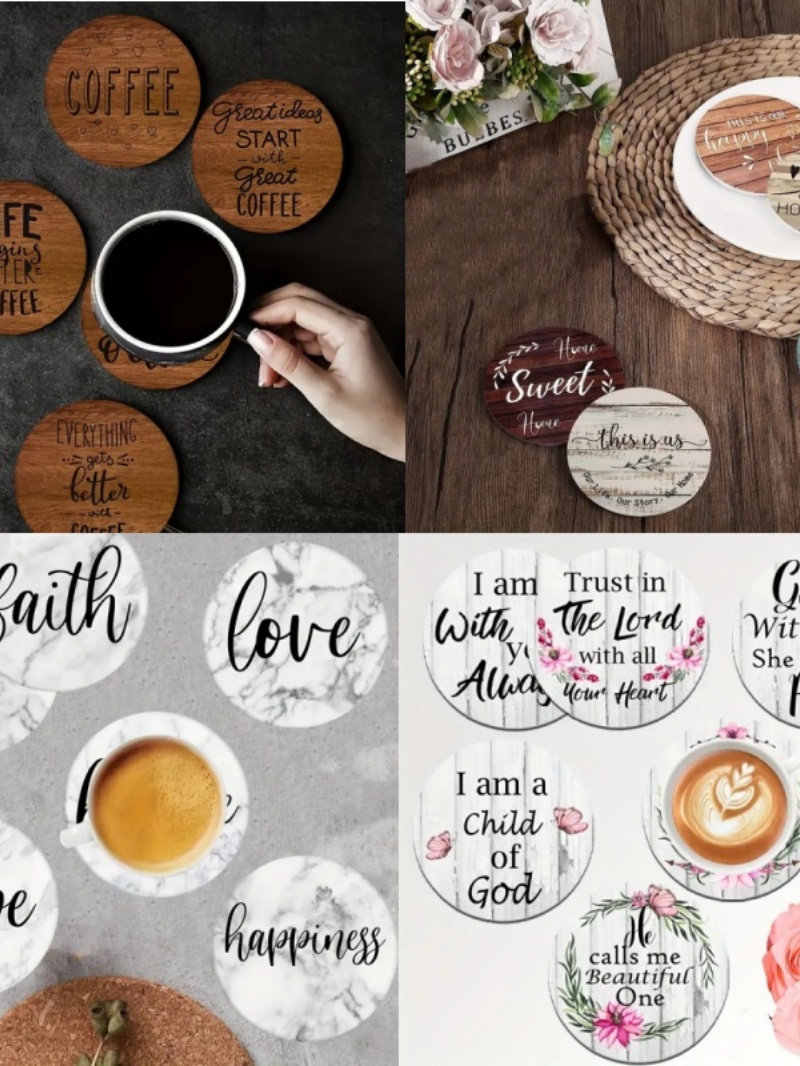 6 pieces of circular inspirati – обзор и цена Wooden Letter Sign