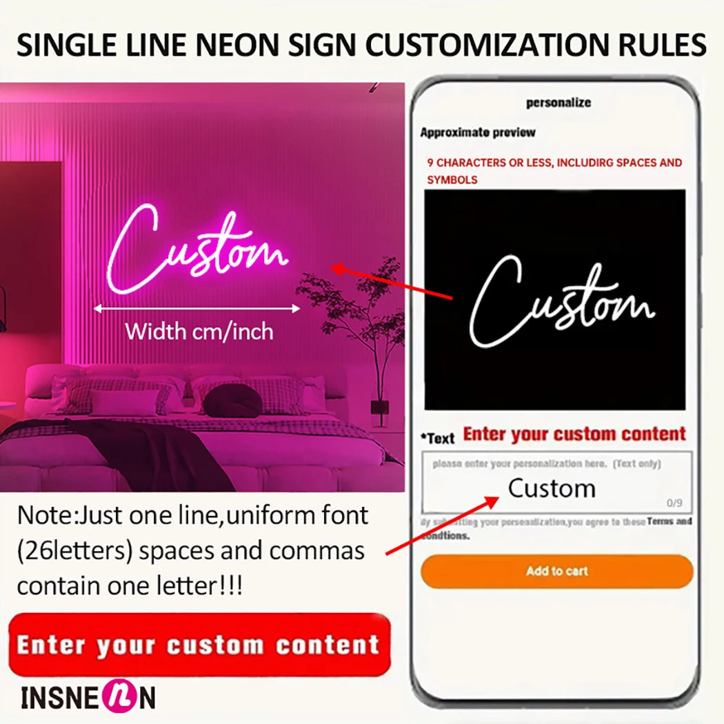 Custom LED Neon Sign USB Dimma – обзор и цена Neon Sign Led Custom