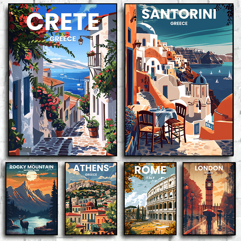 Modern Travel Cities Santorini – обзор и цена Home Decor Vietnam