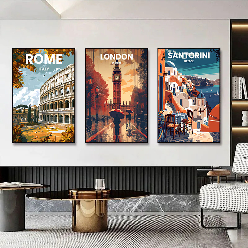 Modern Travel Cities Santorini – обзор и цена Home Decor Vietnam