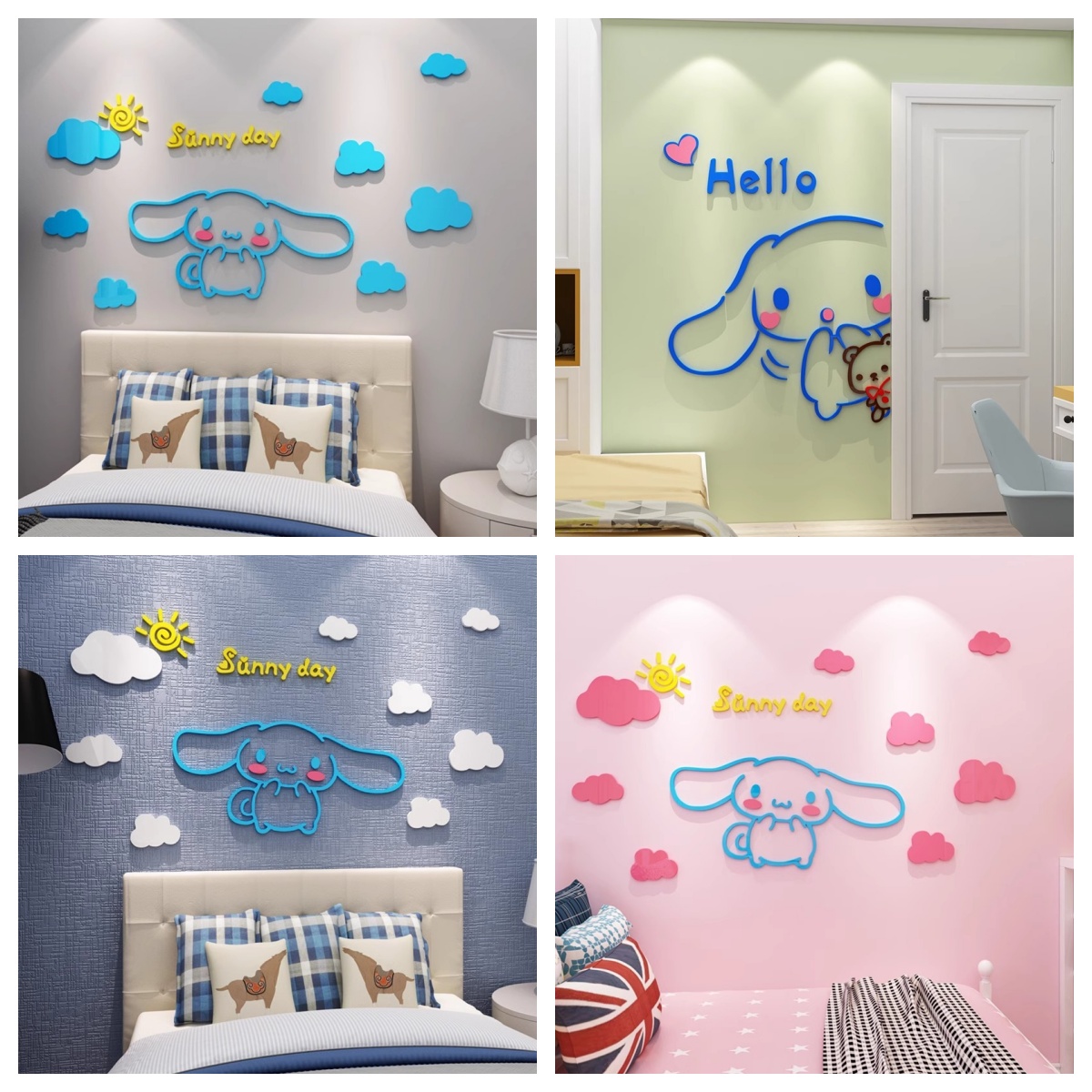 Sanrio Stickers Acrylic Layout – обзор и цена Home Decor Wall Stickers