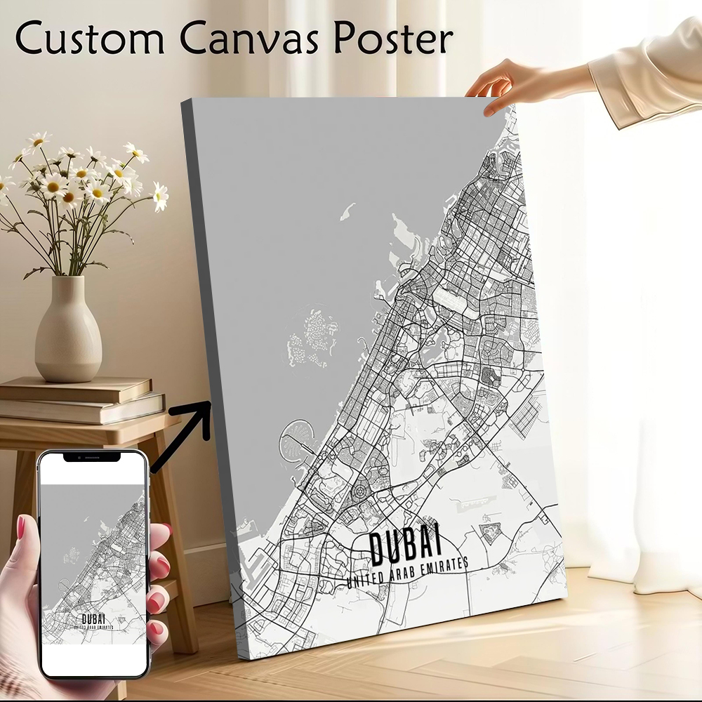 UAE Dubai City Map Poster Canv – обзор и цена Home Decor Uae