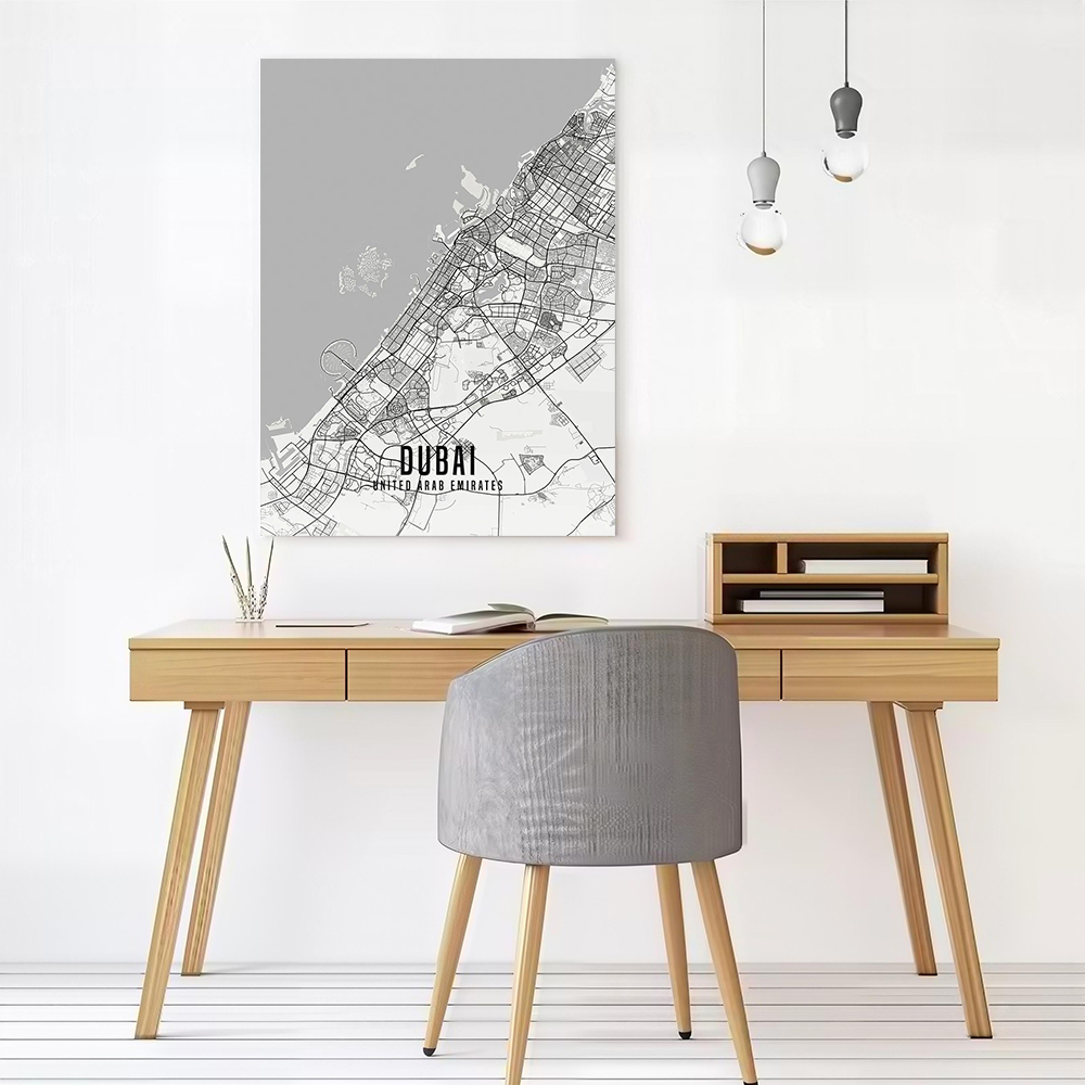 UAE Dubai City Map Poster Canv – обзор и цена Home Decor Uae