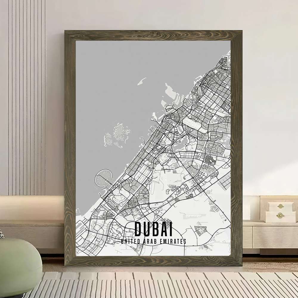 UAE Dubai City Map Poster Canv – обзор и цена Home Decor Uae