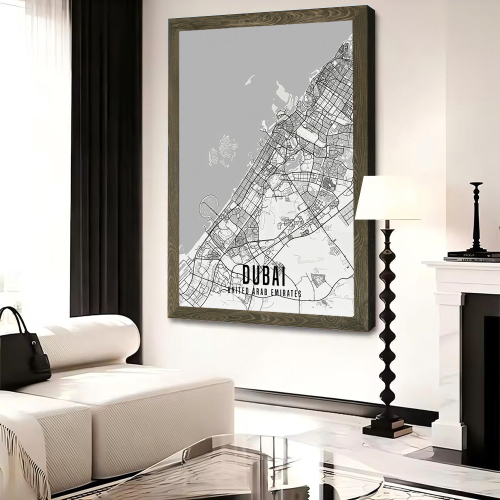 UAE Dubai City Map Poster Canv – обзор и цена Home Decor Uae