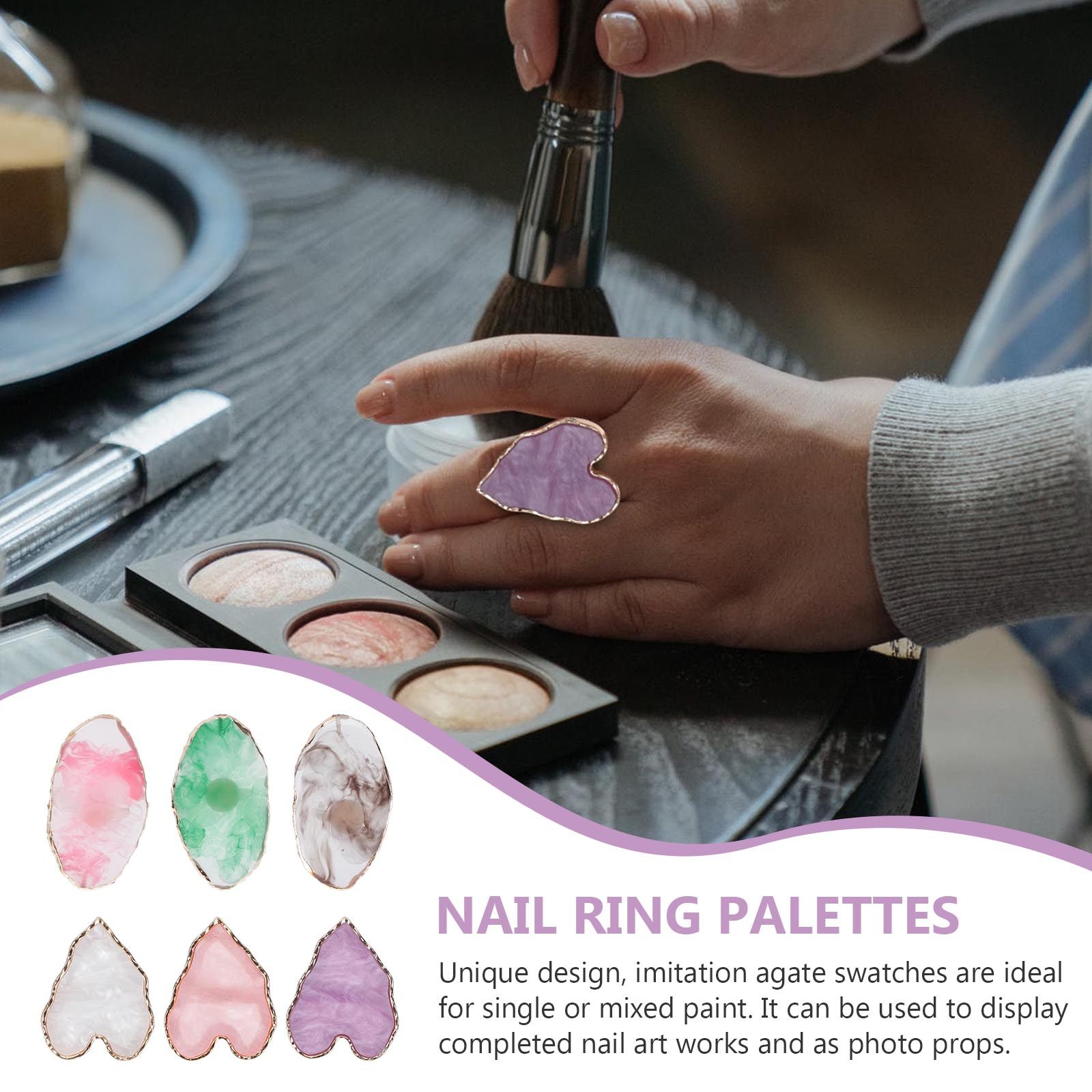 6Pcs Golden Resin Manicure Pai – обзор и цена Home Decor Color Palettes