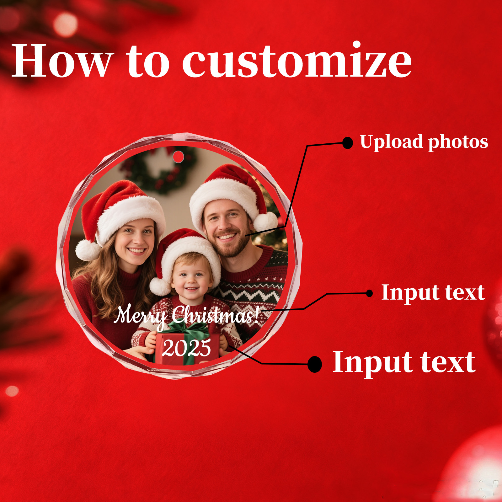 Custom Christmas Photo Ornamen – обзор и цена Home Decor Glass