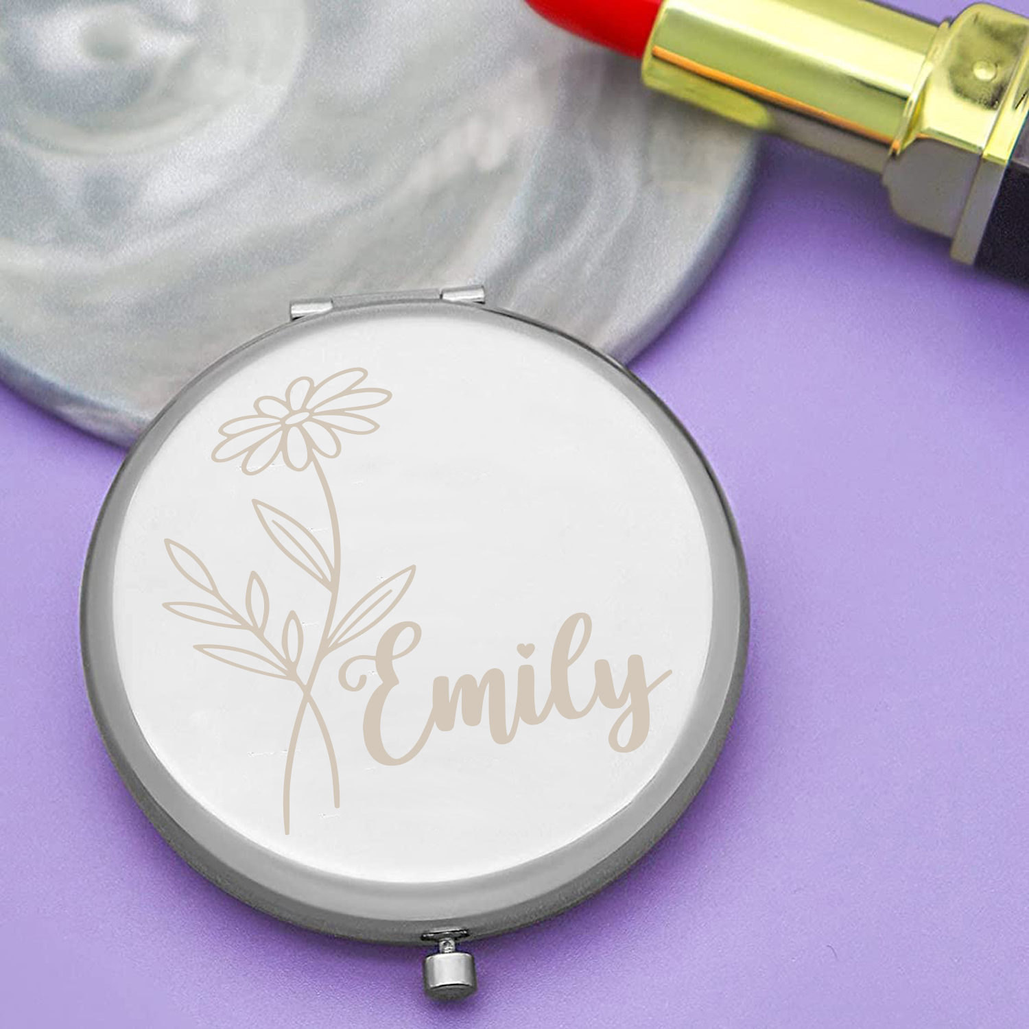1pc flowers with name laser mi – обзор и цена Home Decor Mirror
