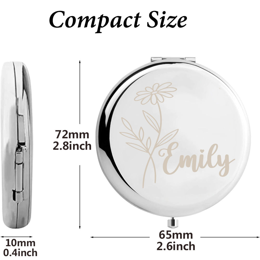 1pc flowers with name laser mi – обзор и цена Home Decor Mirror