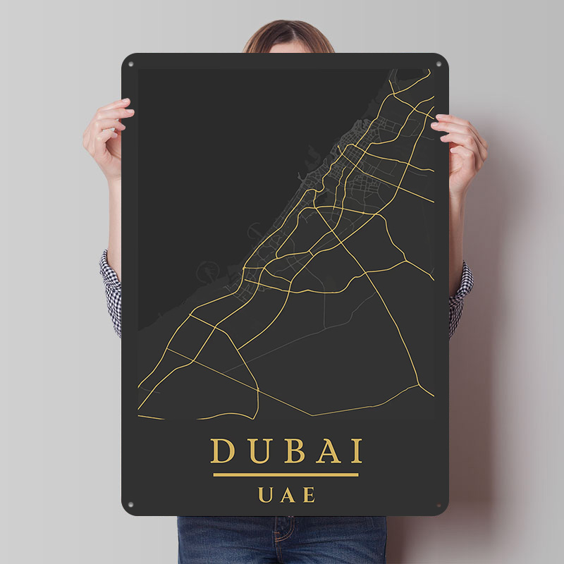 Dubai UAE Map Art Printed Post – обзор и цена Home Decor Dubai